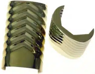 Full Stock - Nose Cap - Chevron -  3/4in - Brass