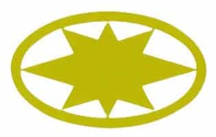 Inlay - Star - Circled - Brass