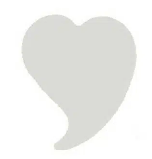 Inlay - Heart - Weeping - German Silver